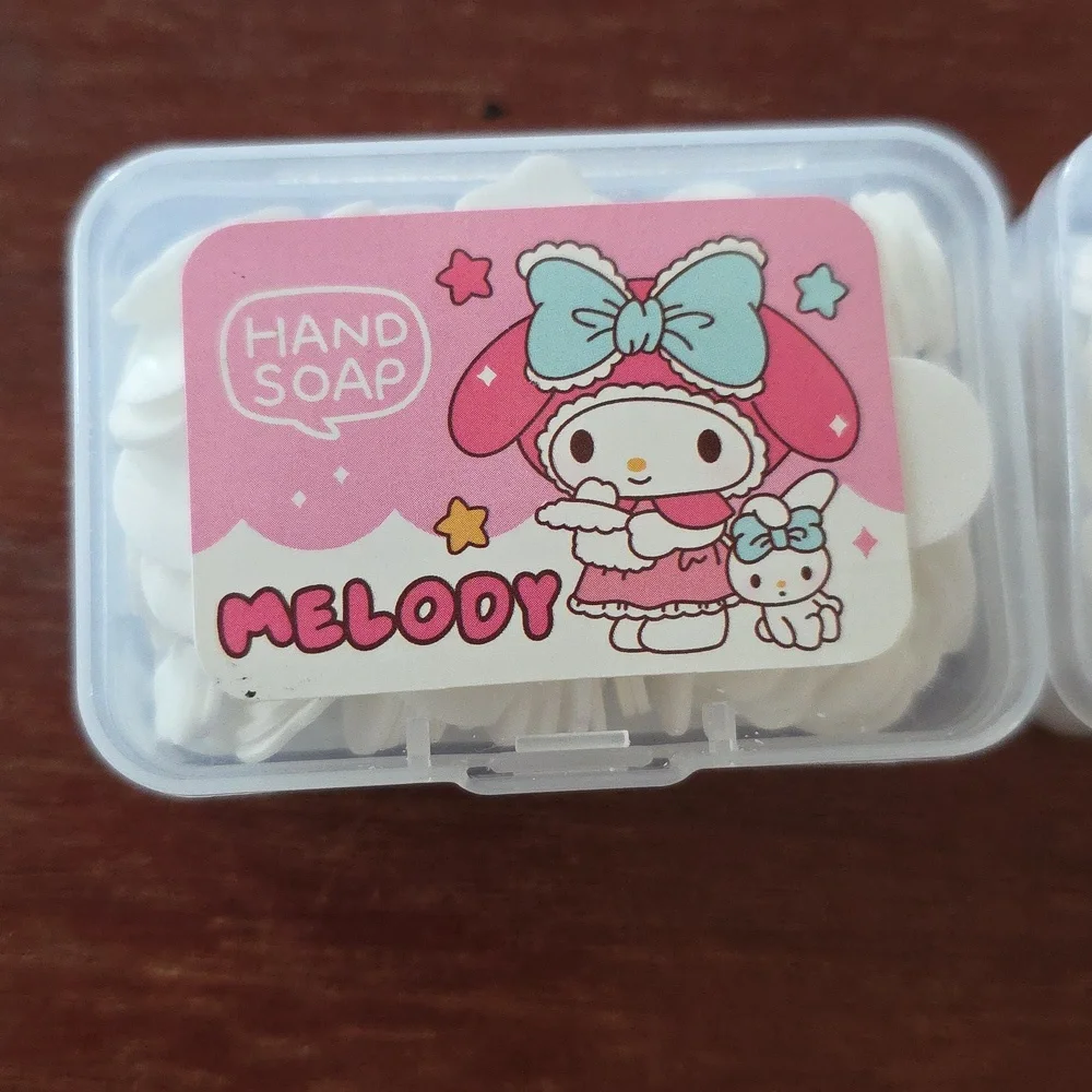 My Melody Disposable Travel Soluble Hand Soap White Slices 2 Pack in Case